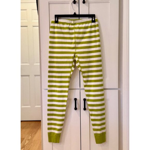 Hanna Andersson Adult Large The Grinch PJs Pajamas Set Green White Long John - Picture 6 of 8
